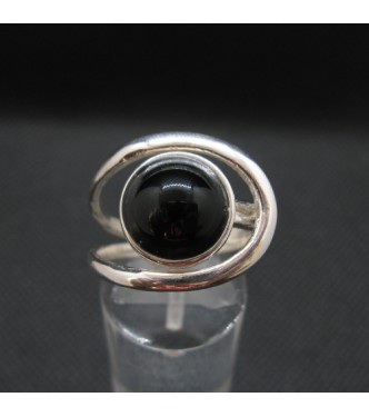 R002141 Handmade Sterling Silver Ring With Black Onyx Genuine Solid Stamped 925
